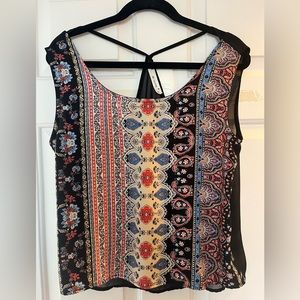 On Twelfth paisely patterned sleeveless tank- size medium